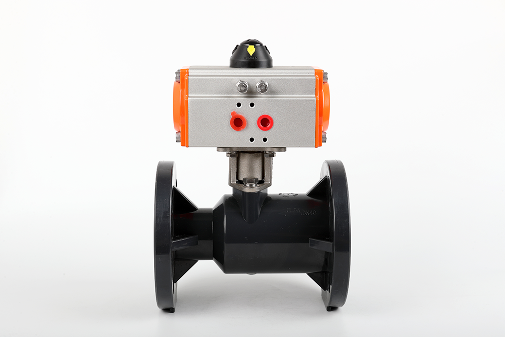 中山气动法兰一体球阀